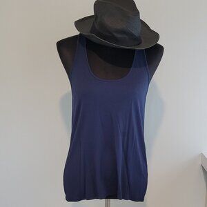 Calvin Klein Jeans Navy Cotton Blend Racerback Long Tank Size XL